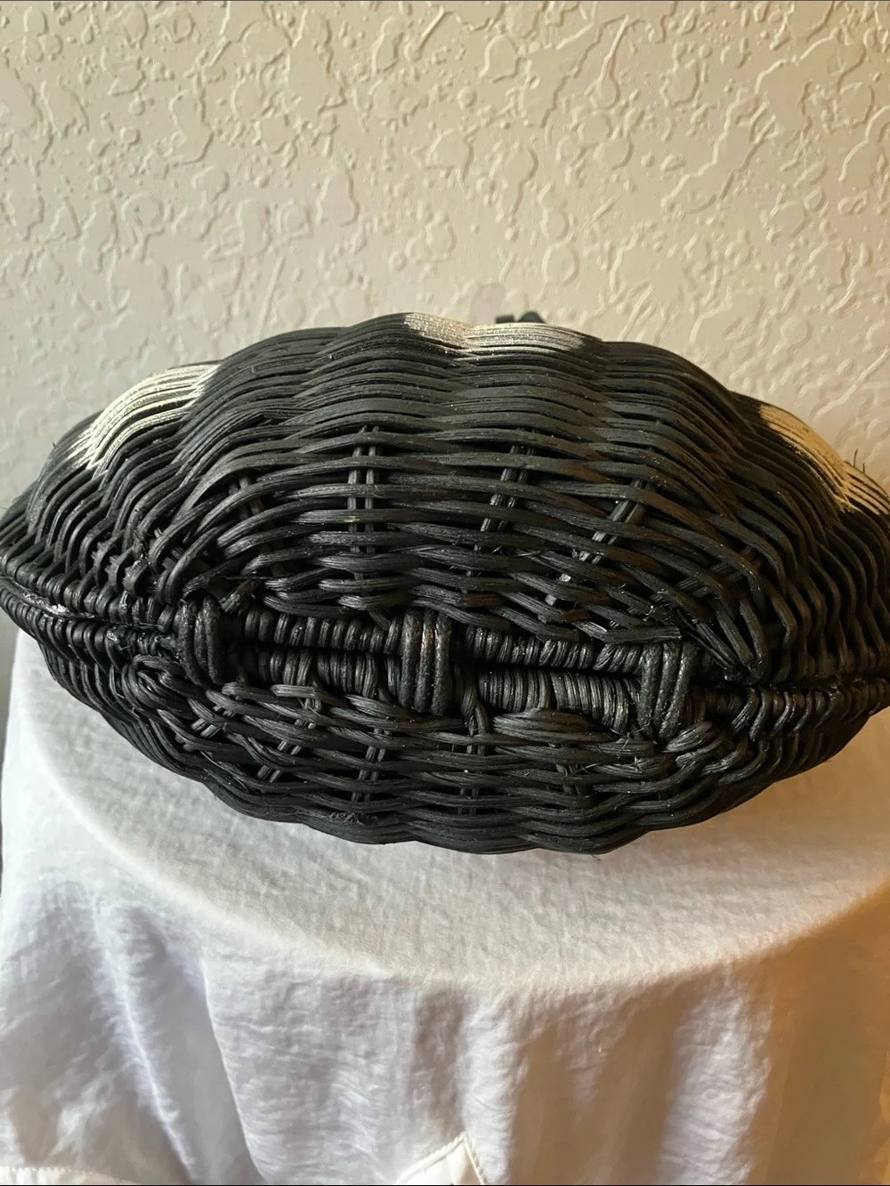 kate spade x Target: Black & White Polka Dot Woven Wicker Tote